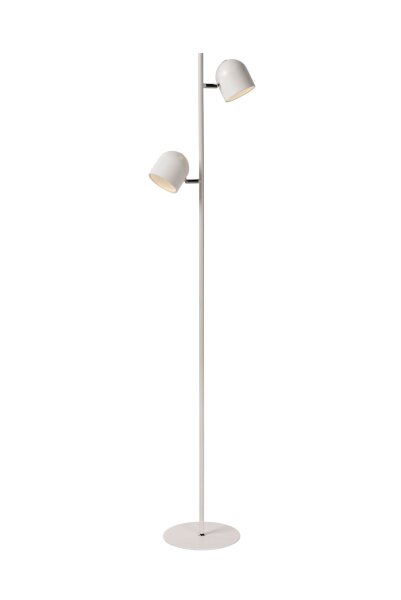 LED Stehleuchte Metall Weiß 3000 K H:141 cm edel
