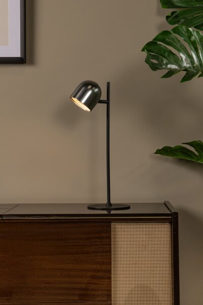 LED Akku Tischleuchte Grau 3000 K H:46 cm edel
