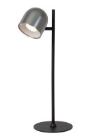 LED Akku Tischleuchte Grau 3000 K H:46 cm edel
