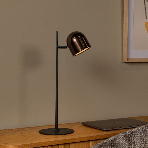 LED Akku Tischleuchte Braun 3000 K H:46 cm edel