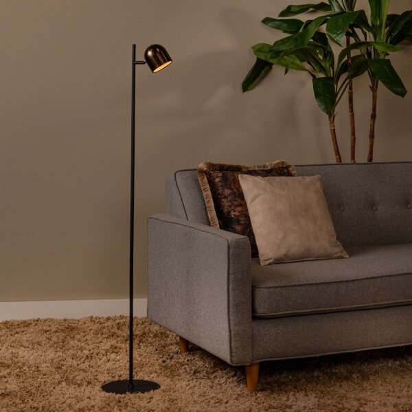 LED Akku Stehleuchte Braun 3000 K H:137 cm edel
