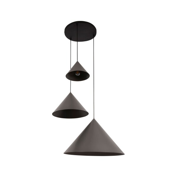 Hängelampe Eisen Grau E27 B:68 cm stylisch edel