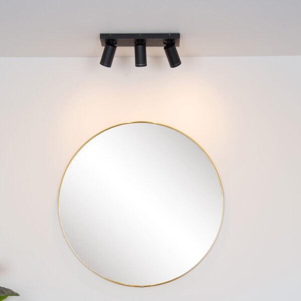 Deckenstrahler flexibel Schwarz 2200 K B:38 cm