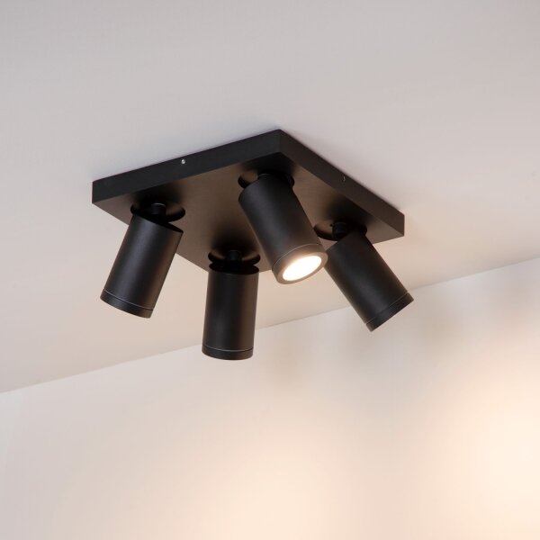 Deckenstrahler Metall Schwarz 2200 K B:24 cm edel