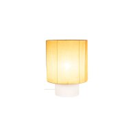 Tischleuchte Stoff Weiß E14 H:41 cm Landhaus edel
