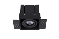 Einbaustrahler Aluminium Schwarz GU10 B:9 cm edel