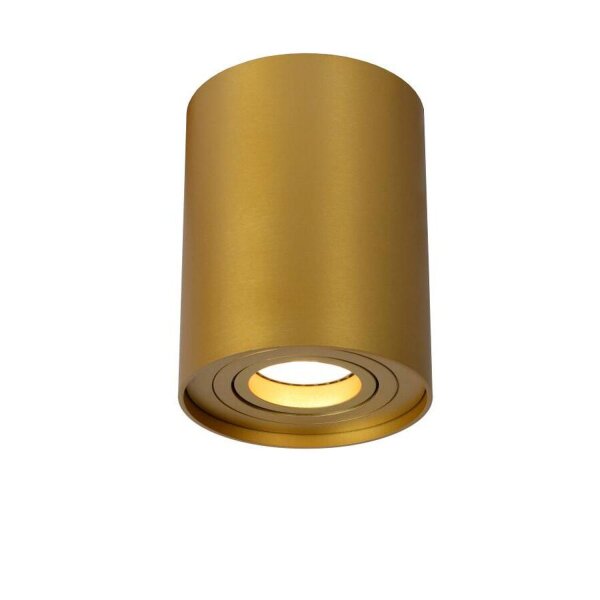 Aufbaustrahler Aluminium MessingØ 9 cm rund GU10