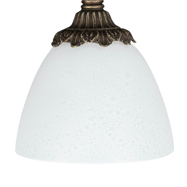 Lampe de plafond laiton verre Art Nouveau artisanat noble