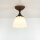 Lampe de plafond laiton verre Art Nouveau artisanat noble