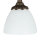 Lampe de plafond laiton verre Art Nouveau artisanat noble