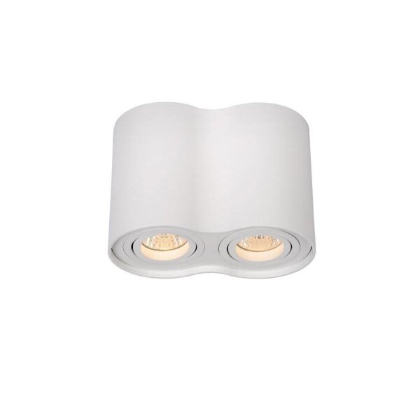 Aufbaustrahler Aluminium Weiß GU10 L:18 cm edel