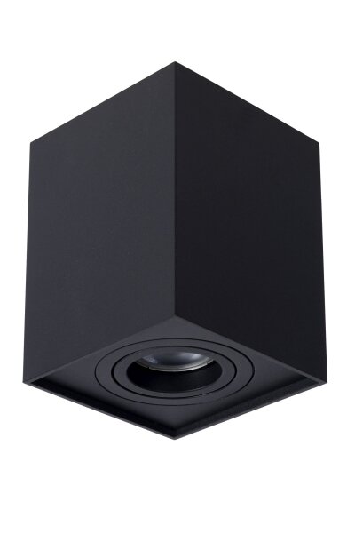 Aufbaustrahler Aluminium Schwarz GU10 B:9 cm edel