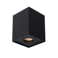 Aufbaustrahler Aluminium Schwarz GU10 B:9 cm edel