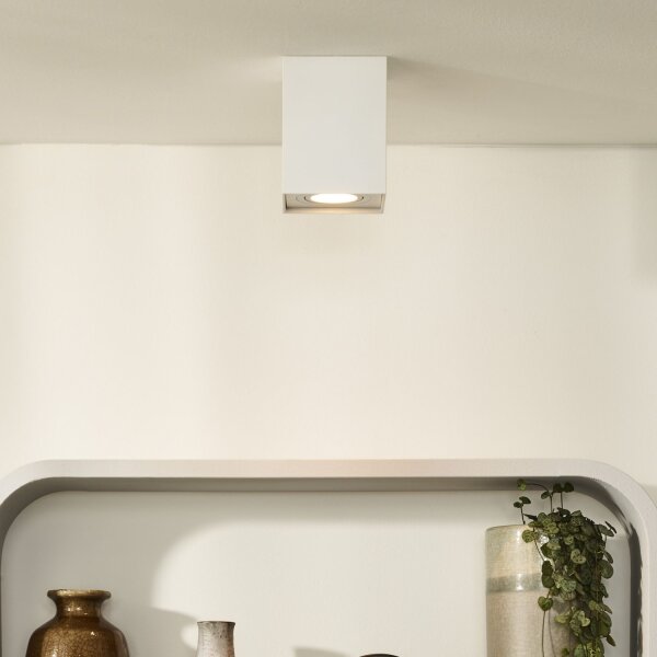 Aufbaustrahler Weiß GU10 B:9 cm modern