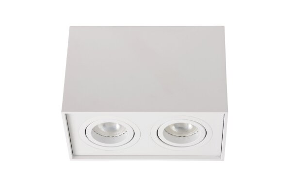 Aufbaustrahler Aluminium Weiß GU10 modern edel