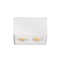 Aufbaustrahler Aluminium Weiß GU10 modern edel