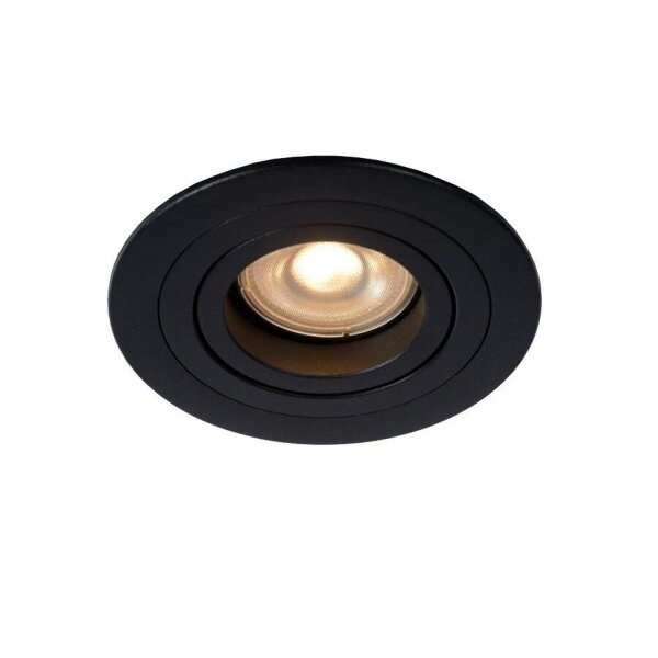 Einbaustrahler Aluminium Schwarz GU10 Ø9 cm edel