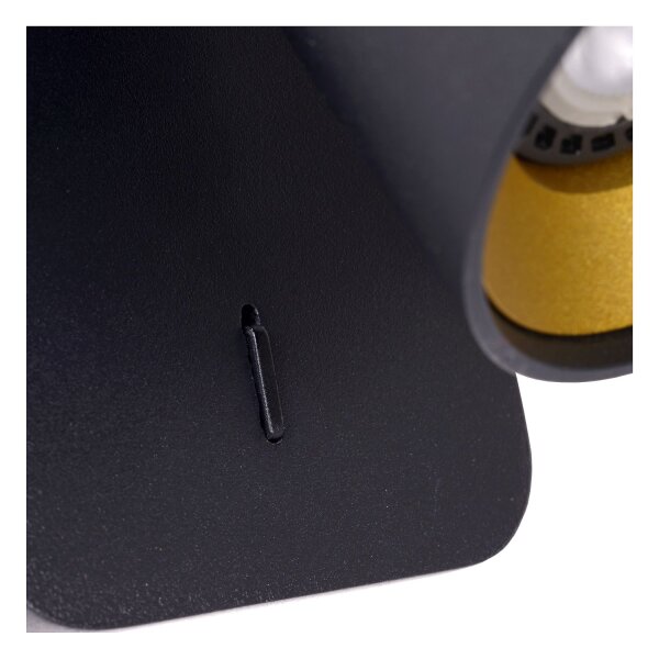 Wandspot flexibel Schwarz Messing 2200 K L:9 cm