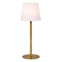 LED Tischlampe Akku Messing Weiß 2700 K H:41 cm modern