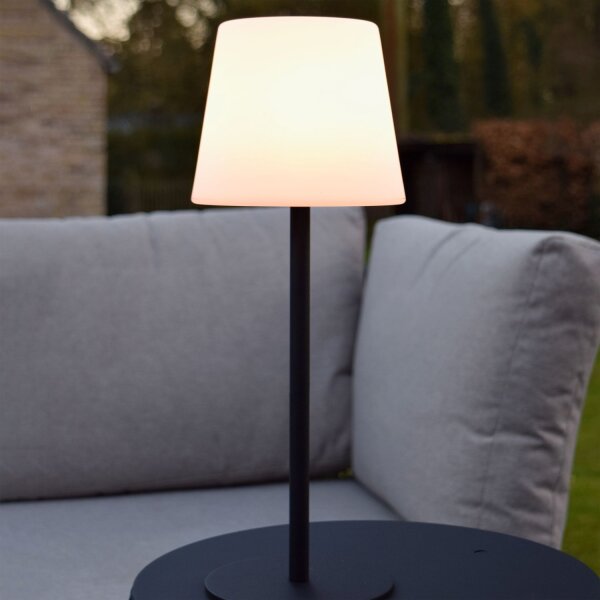 LED Tischlampe Akku 2700 K H:41 cm modern edel