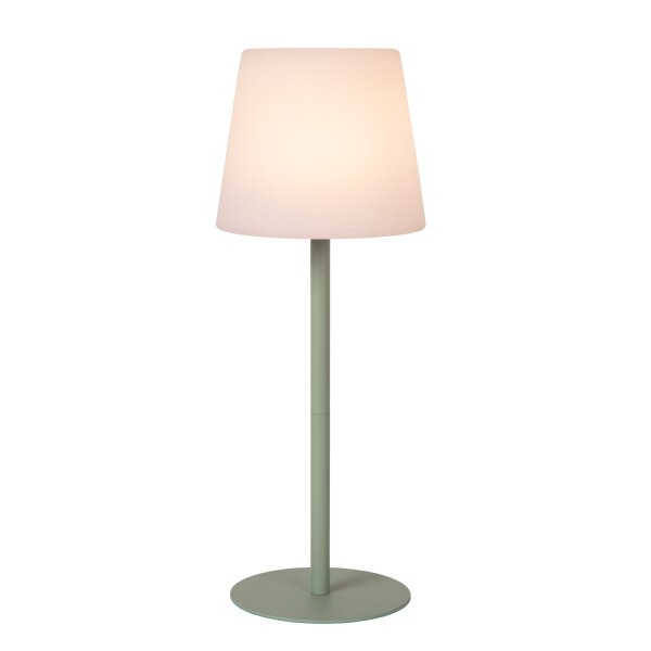 LED Tischlampe Akku Messing Grün 2700 K 41 cm blendarm