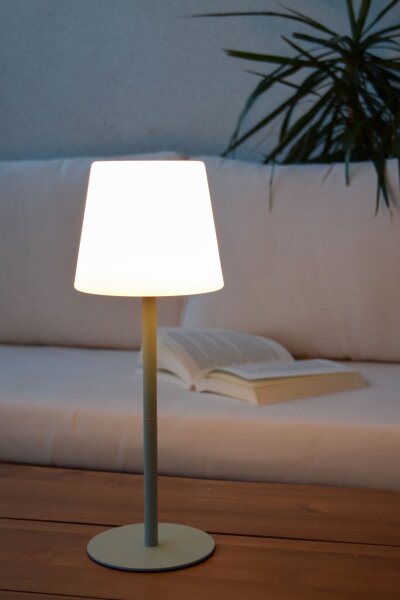LED Tischlampe Akku Messing Grün 2700 K 41 cm blendarm