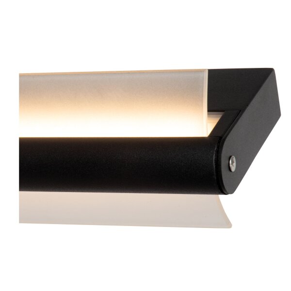 LED Wandleuchte Schwarz 3000 K IP44 L:45 cm edel