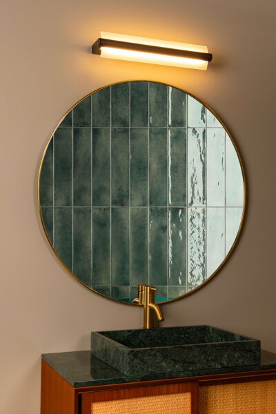 LED Wandleuchte Schwarz 3000 K IP44 L:45 cm edel