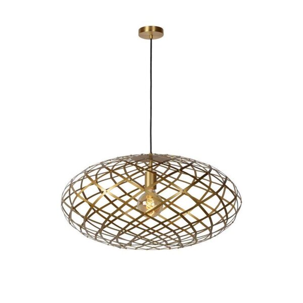 Pendelleuchte Metall in Messing E27 Ø65 cm Draht modern