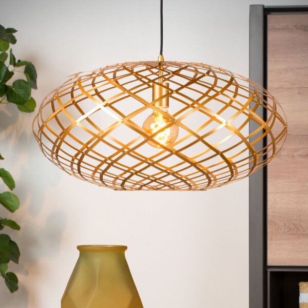 Pendelleuchte Metall in Messing E27 Ø65 cm Draht modern