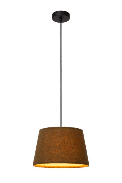 Hängelampe Stoff Schirm Grün E27 Ø28 cm rund blendarm