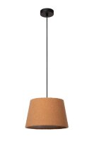Hängelampe Stoff Schirm Ockergelb E27 Ø28 cm...