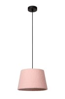 Hängelampe Stoff Pink Schwarz E27 Ø28 cm edel