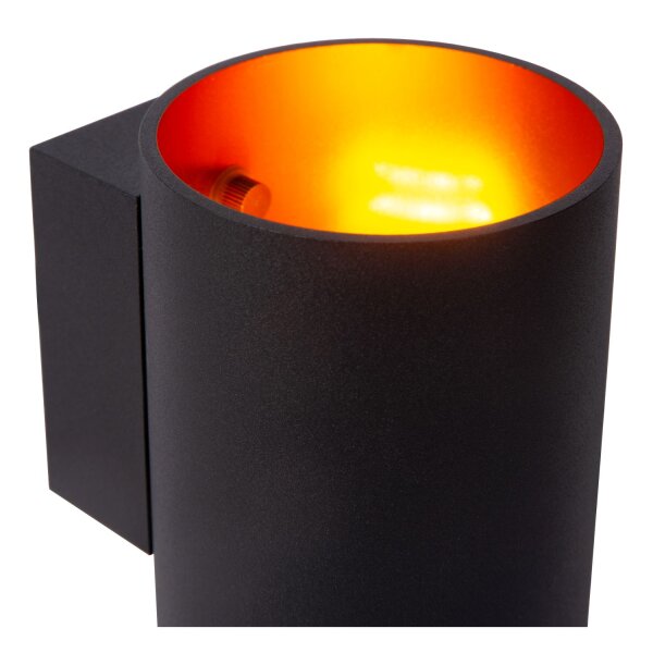 Wandleuchte Up Down Schwarz Gold G9 H:10 cm edel