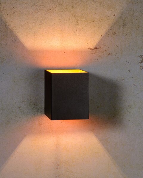 Wandleuchte Up Down Schwarz Gold G9 H:10 cm modern
