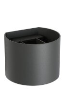 Wandlampe Up Down Grau 2700 K G9 B:13 cm modern
