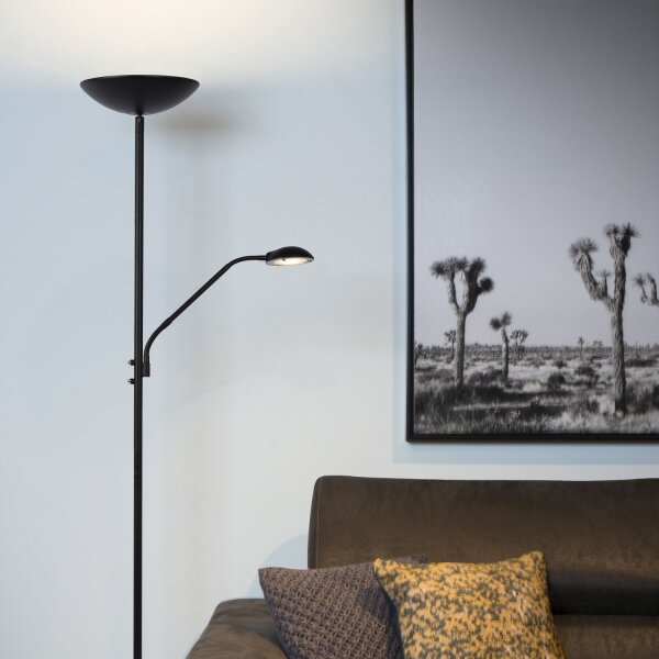 LED Deckenfluter Schwarz 3000 K H:180 cm edel modern