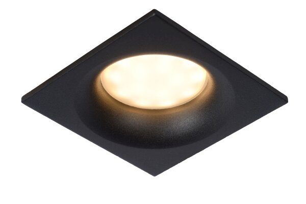 Einbaustrahler Schwarz GU10 B:8 cm quadratisch