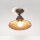 Plafonnier Vintage en laiton en bronze antique