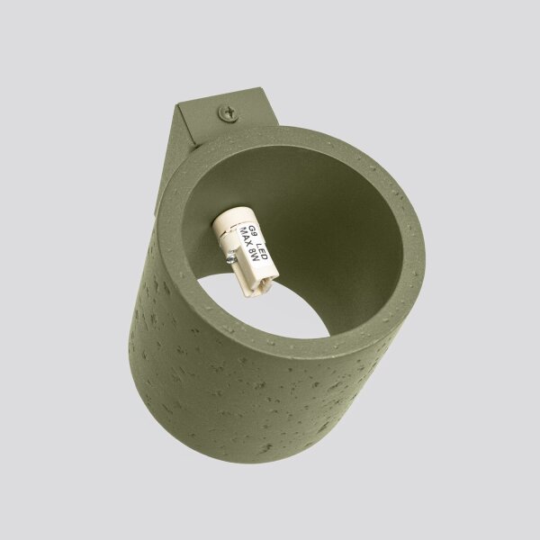 Wandleuchte Beton Olivgrün G9 Up Down Indirekt klein