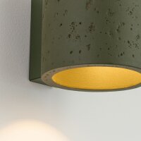 Wandleuchte Beton Olivgrün G9 Up Down Indirekt klein