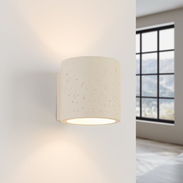 Wandlampe Beton Beige G9 L:12 cm Up Down Indirekt