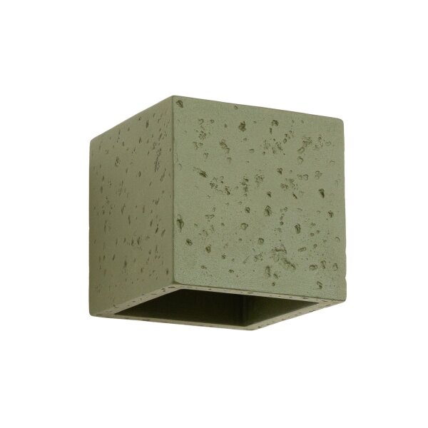 Wandleuchte Beton Olivgrün G9 T:12 cm Up Down Indirekt