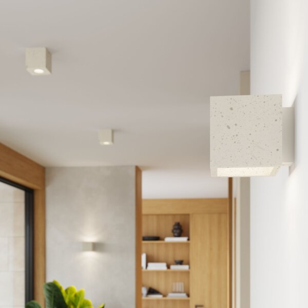 Wandlampe Beton Beige G9 L:10 cm Up Down Indirekt