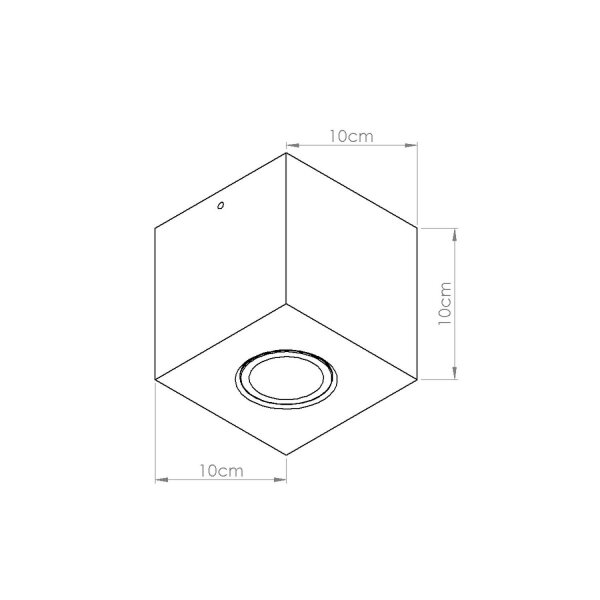 Aufbaustrahler Beton Olivgrün GU10 B:10 cm akzentuiert