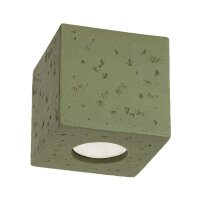 Aufbaustrahler Beton Olivgrün GU10 B:10 cm akzentuiert