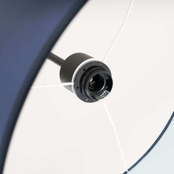 Hängelampe Stoff Marine Blau E27 L:40 cm blendarm