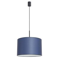 H&auml;ngelampe Stoff Marine Blau E27 L:40 cm blendarm