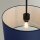 Hängelampe Stoff Marine Blau E27 L:40 cm blendarm