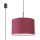 Pendelleuchte Stoff Bordeaux Rot E27 L:40 cm blendarm